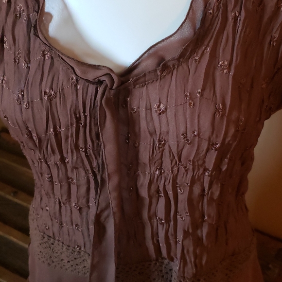 Brown blouse (0390) 💥 - Picture 2 of 7